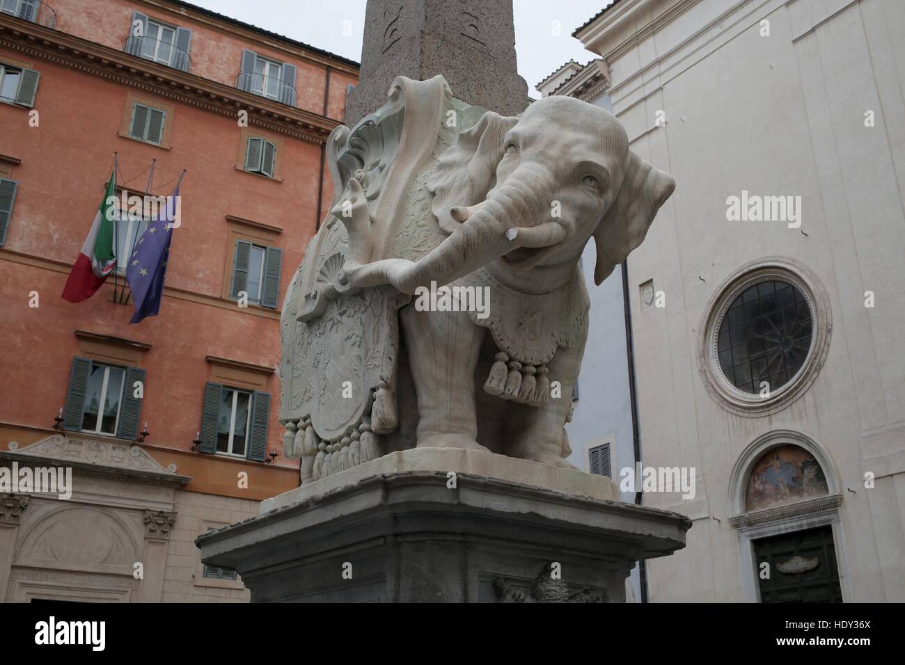 Gian Lorenzo Bernini statue of an elephant and obelisk which was