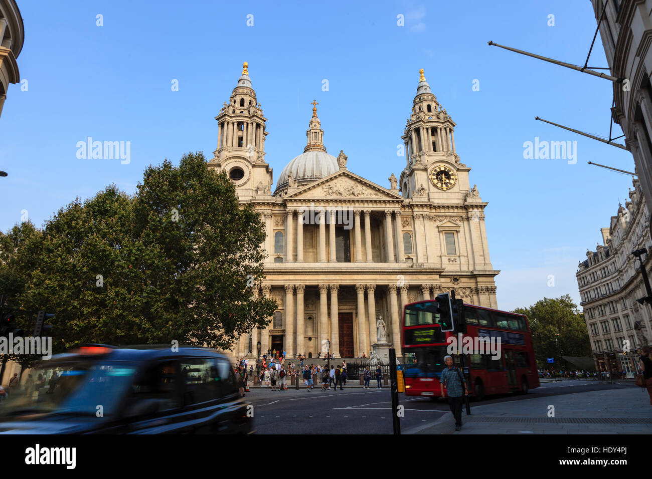 St Pauls Cathedral from Ludgate Hill, London England UK Stock Photo