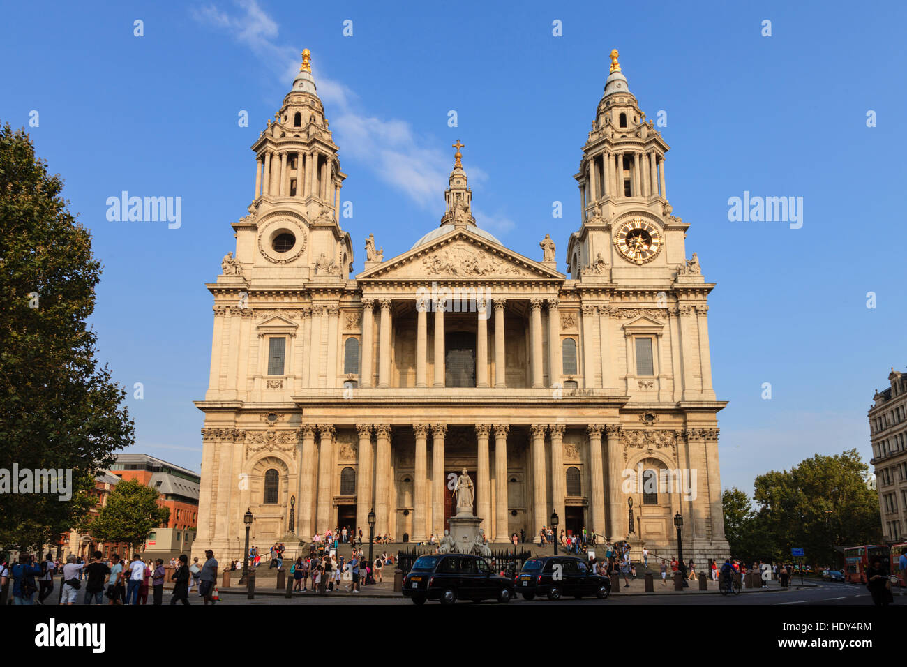 St Pauls Cathedral from Ludgate Hill, London England UK Stock Photo