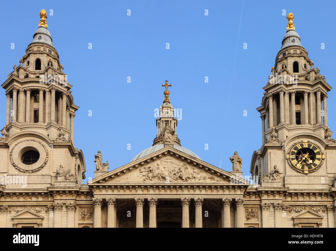 St Pauls Cathedral from Ludgate Hill, London England UK Stock Photo