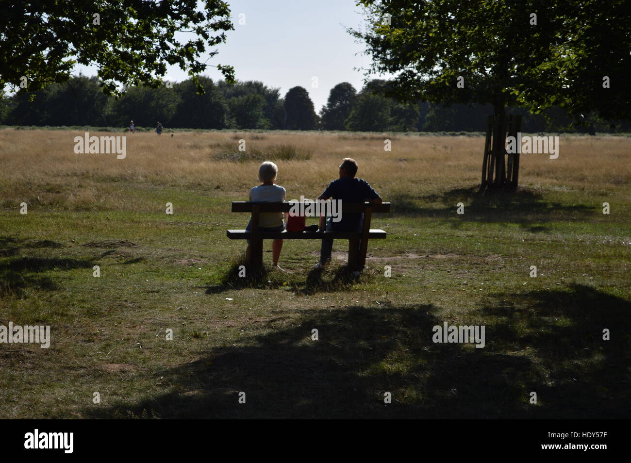 Old couple sat on bench hi-res stock photography and images - Alamy