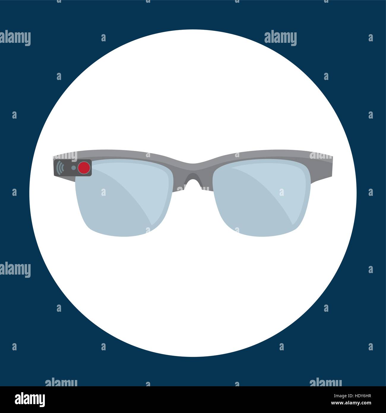 smart glasses wearable technology icon image vector illustration design ...