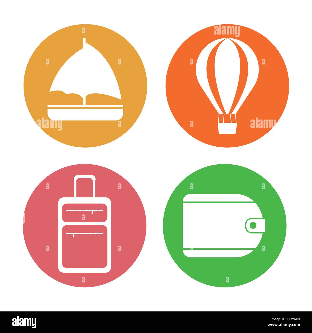 travel related button icons image vector illustration design Stock ...