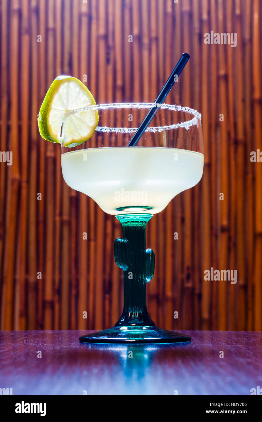 Long Cocktail Tequila Margarita Stock Photo Alamy