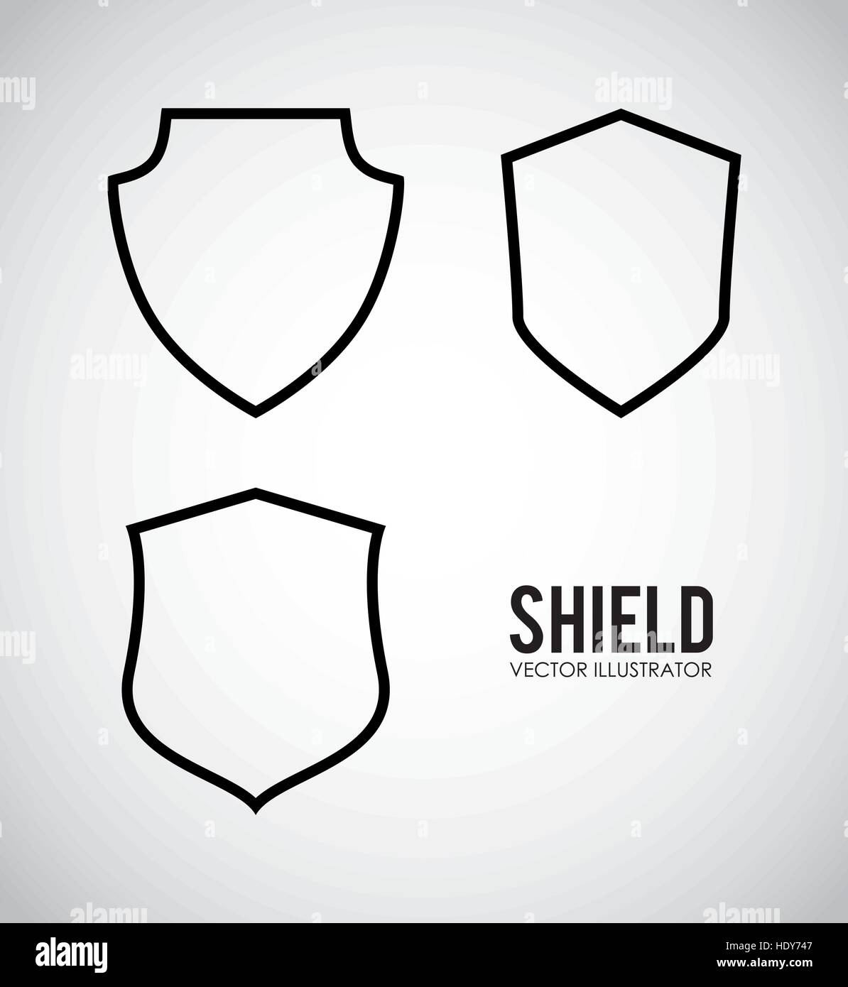 assorted shield silhouette icons image vector illustration design Stock
