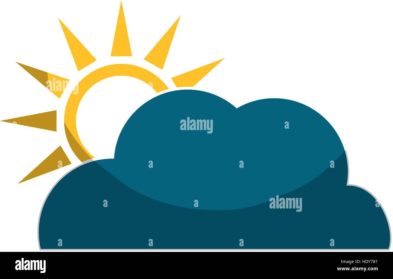 sun and cloud icon Stock Vector Image & Art - Alamy