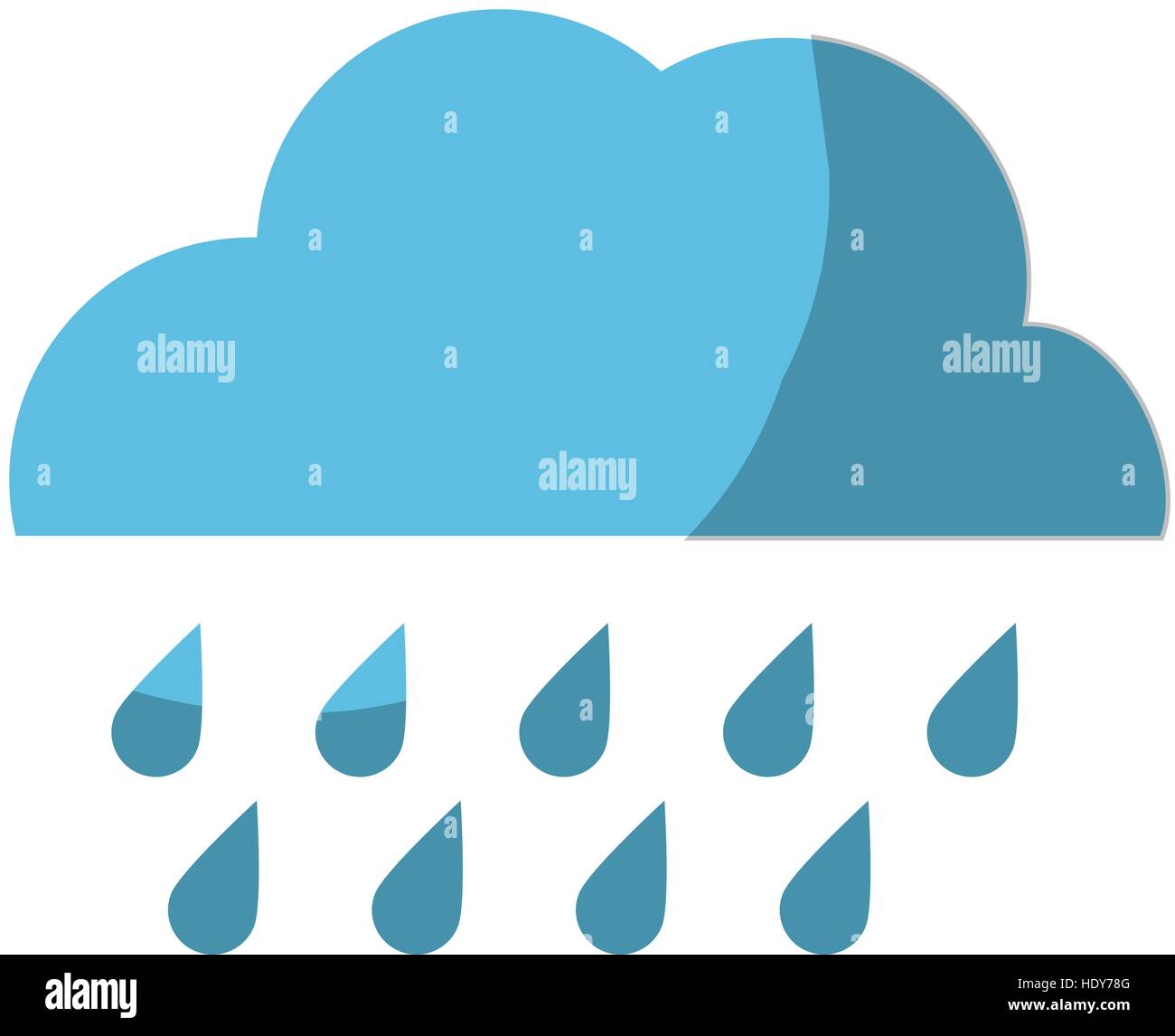 cloud and water drops Stock Vector Image & Art - Alamy
