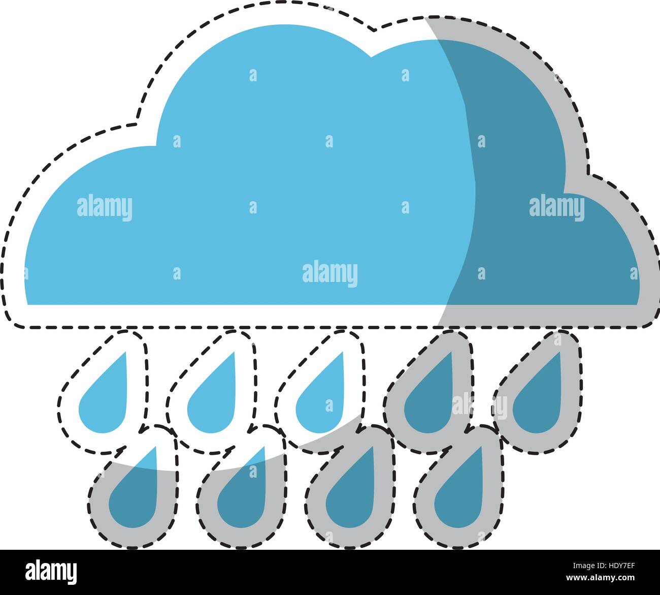 cloud and water drops Stock Vector Image & Art - Alamy