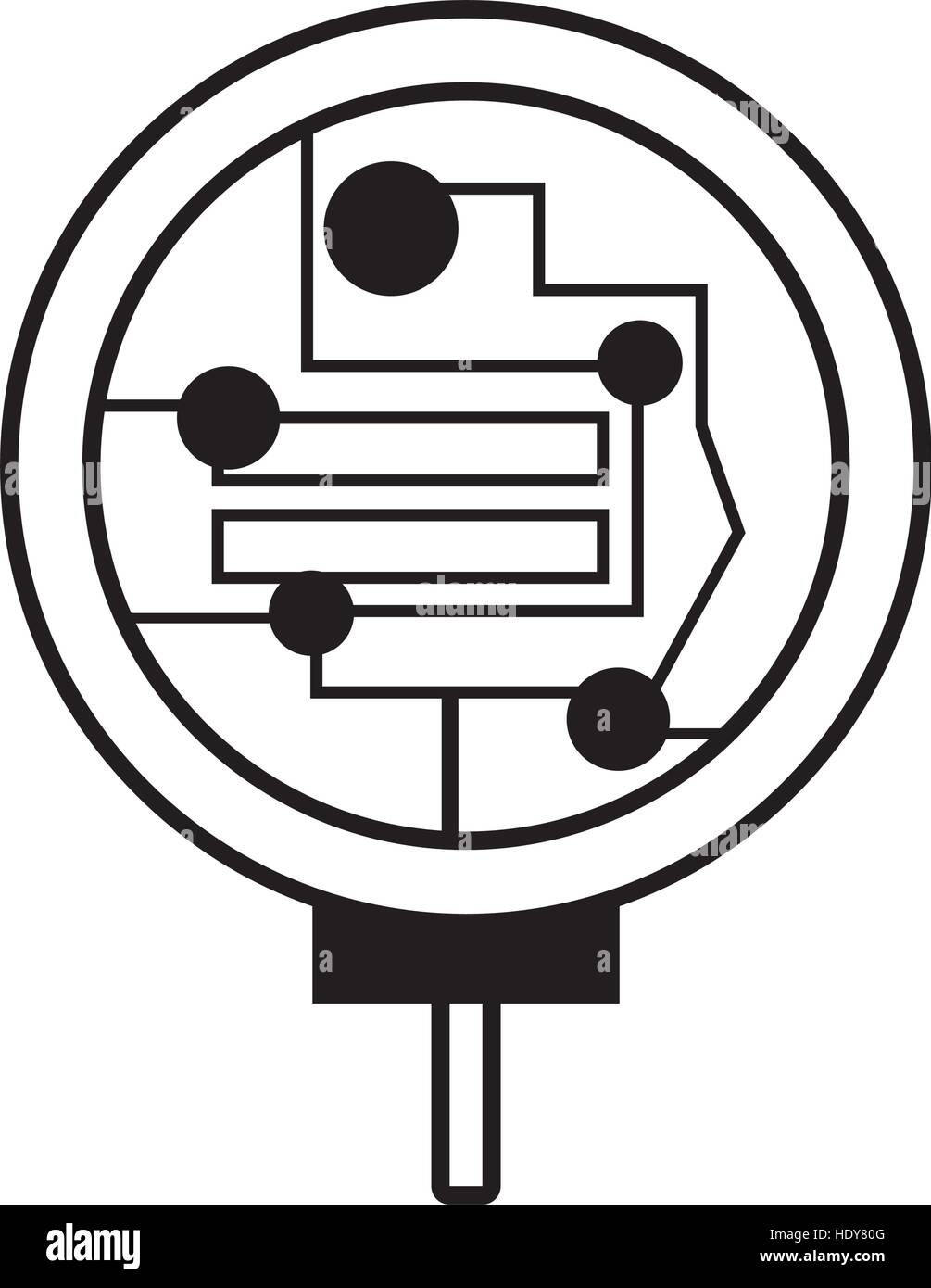 technical data processor linear Stock Vector Image & Art - Alamy