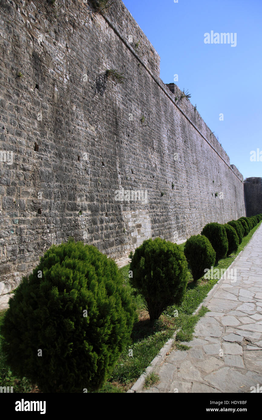 big wall of a fort in the city of ioannina greece Stock Photo