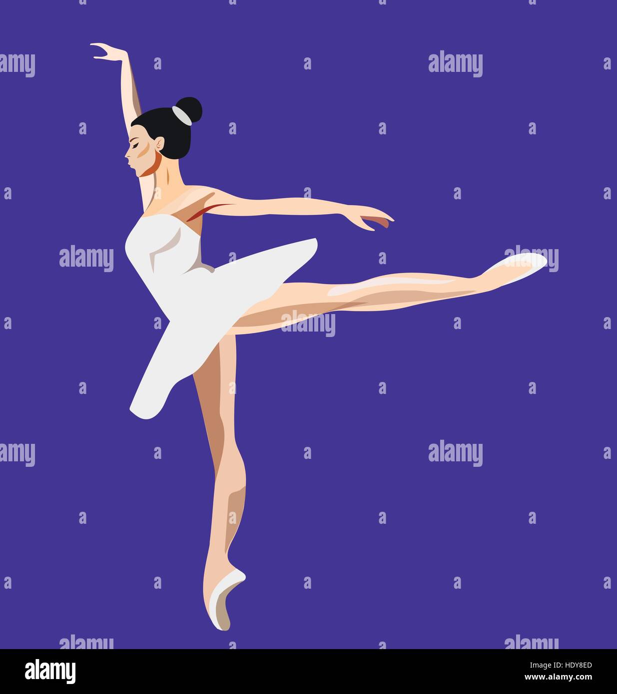 Girl dancing ballet Stock Vector