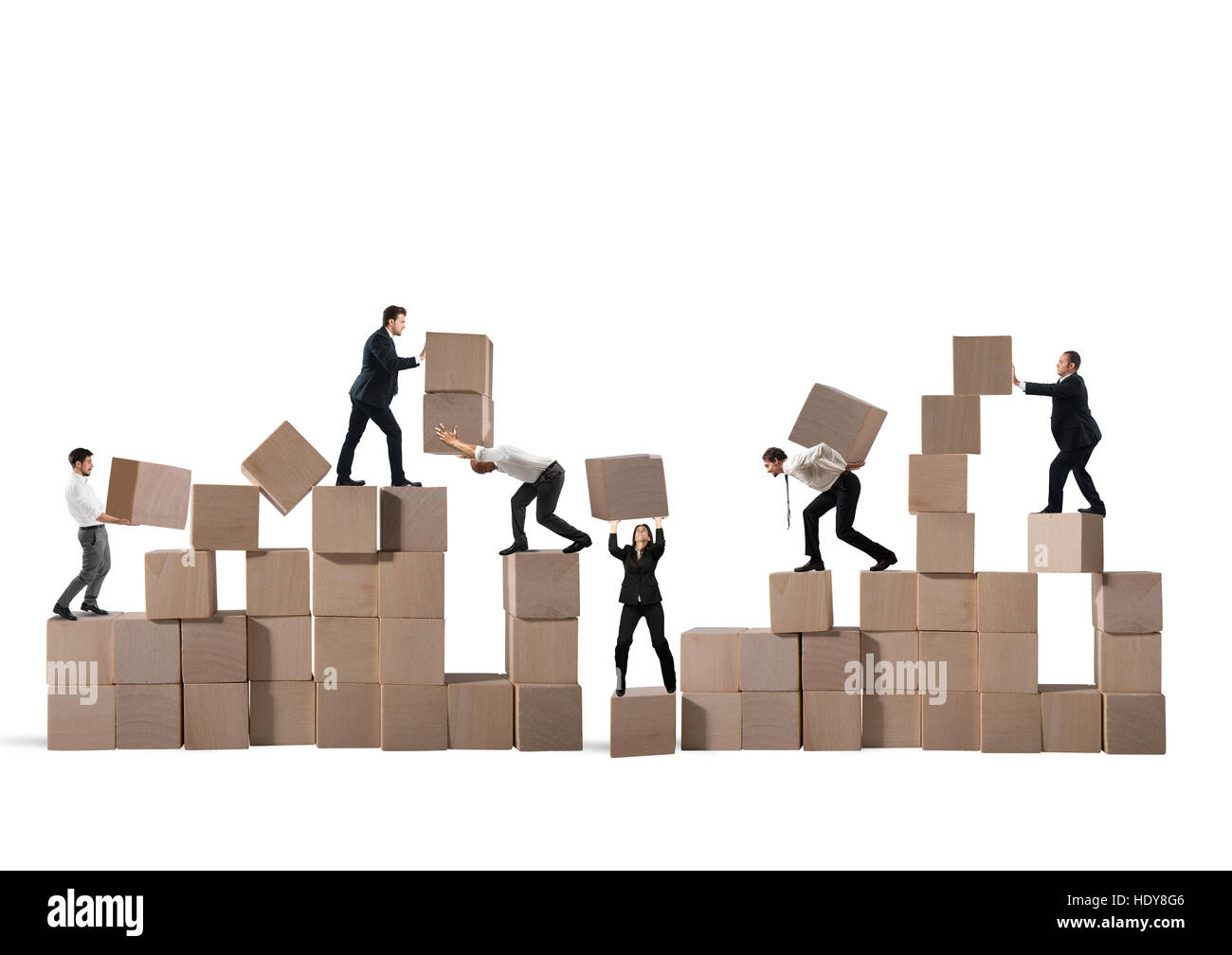 Team of businesspeople build a new company Stock Photo
