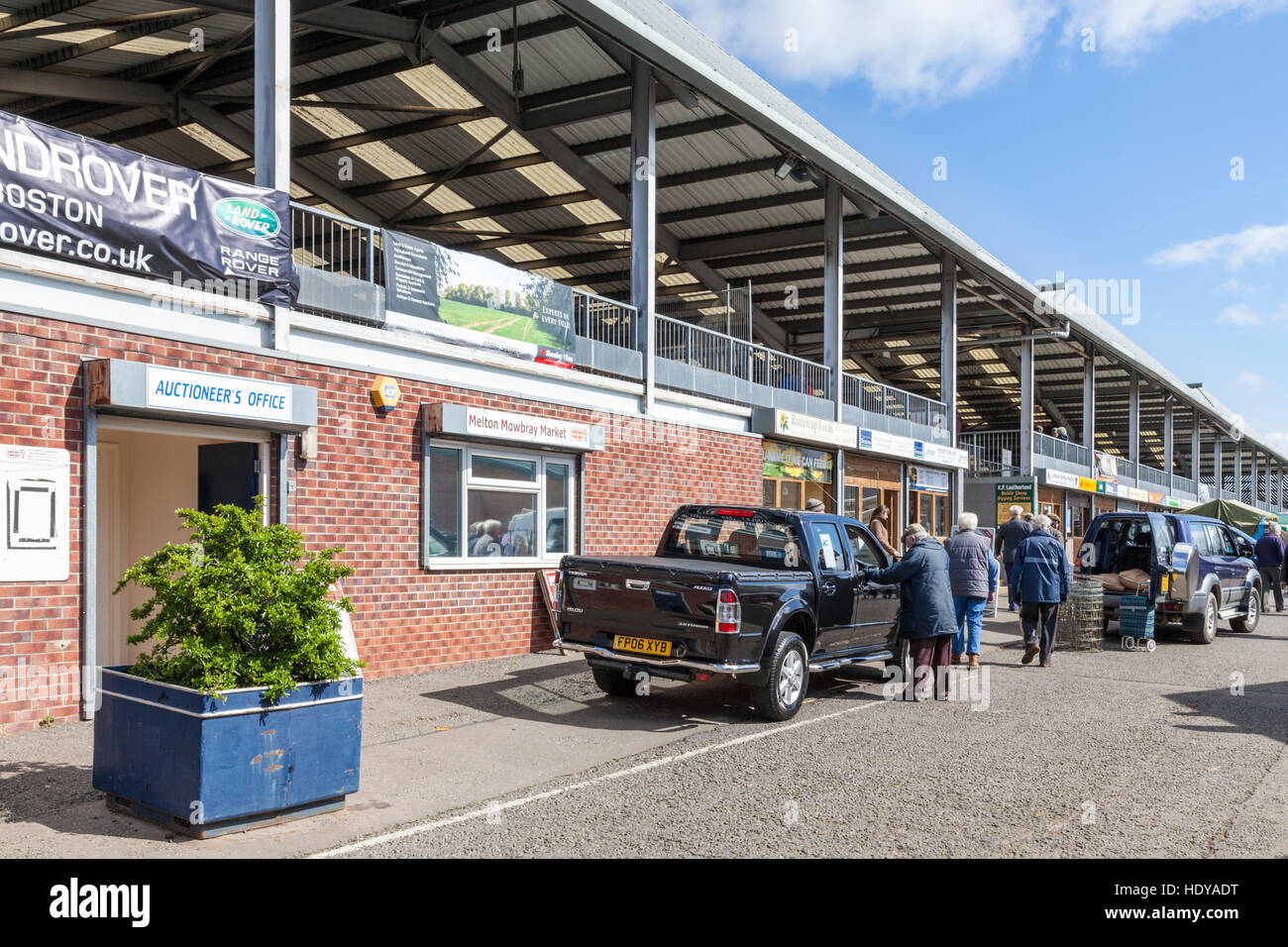 Exterior of the Sheep Market at Melton Mowbray Market, Leicestershire, England, UK Stock Photo