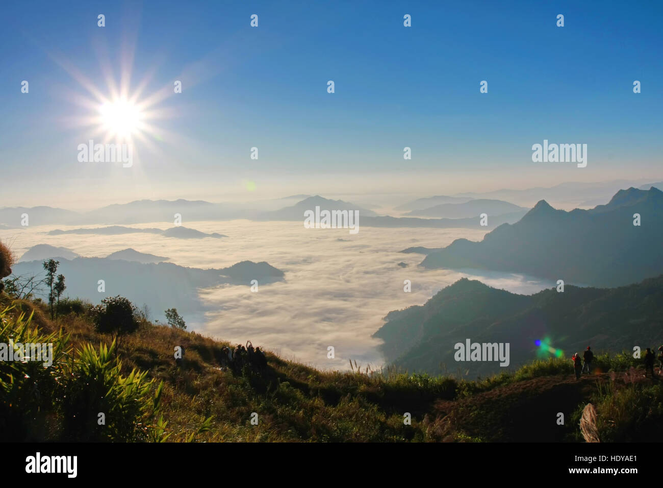 Blue sky morning sun view hi-res stock photography and images - Alamy
