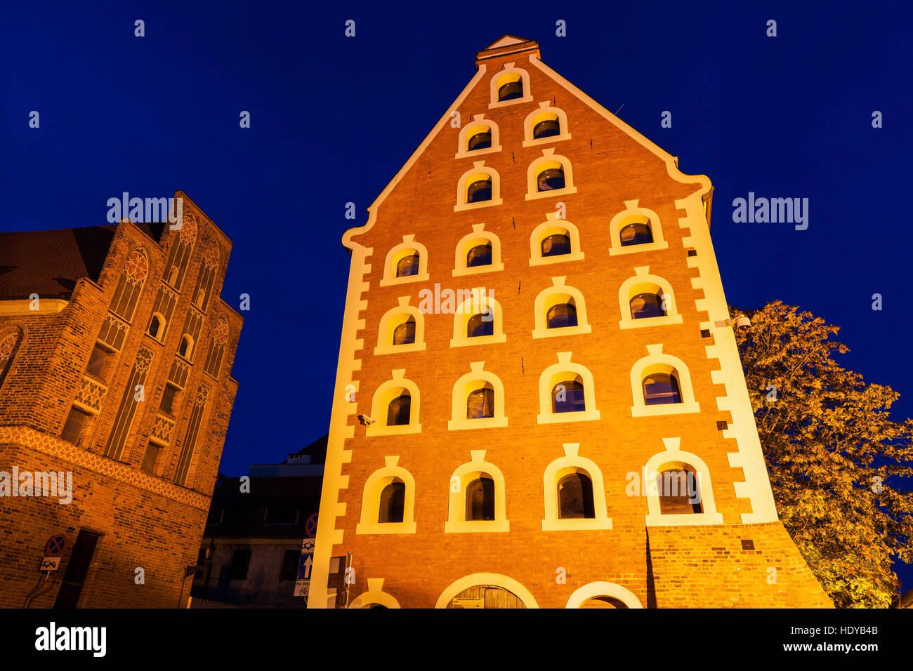 Old architecutre of Torun. Torun, KuyavianPomeranian, Poland Stock