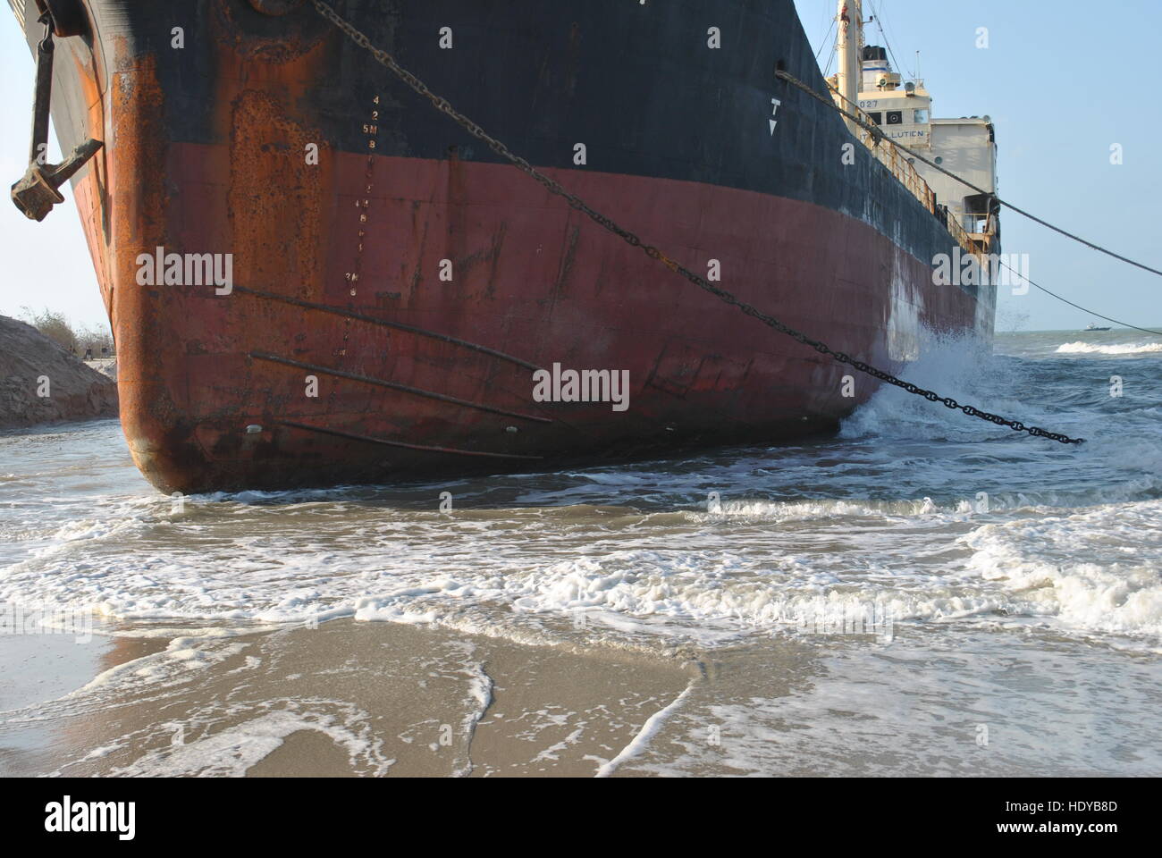 Ran aground oil tanker ship in Thailand Stock Photo Alamy