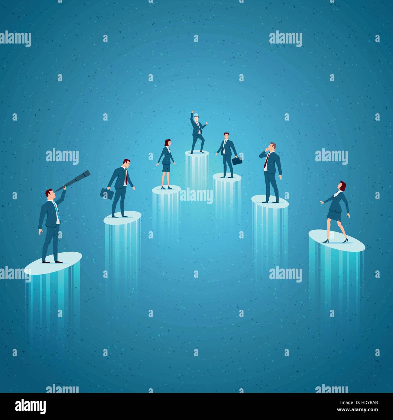 Business concept vector illustration. Growth, rising, success, win, business opportunities concept. Elements are layered separately in vector file. Stock Vector