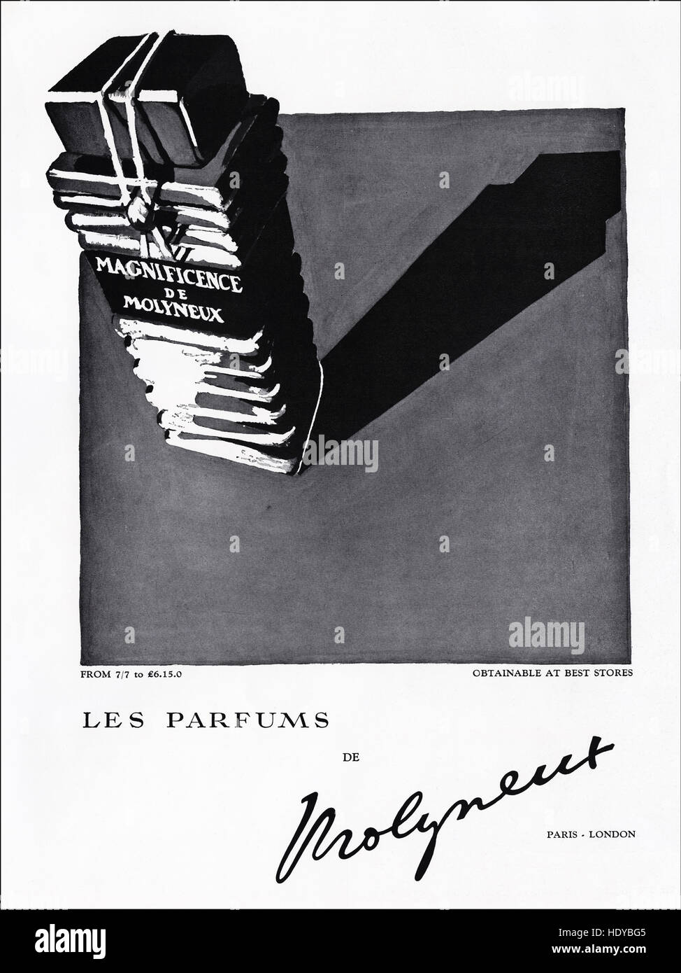 Full Page 1953 Vintage Perfume Magazine Advert Les Parfums de Molyneux 