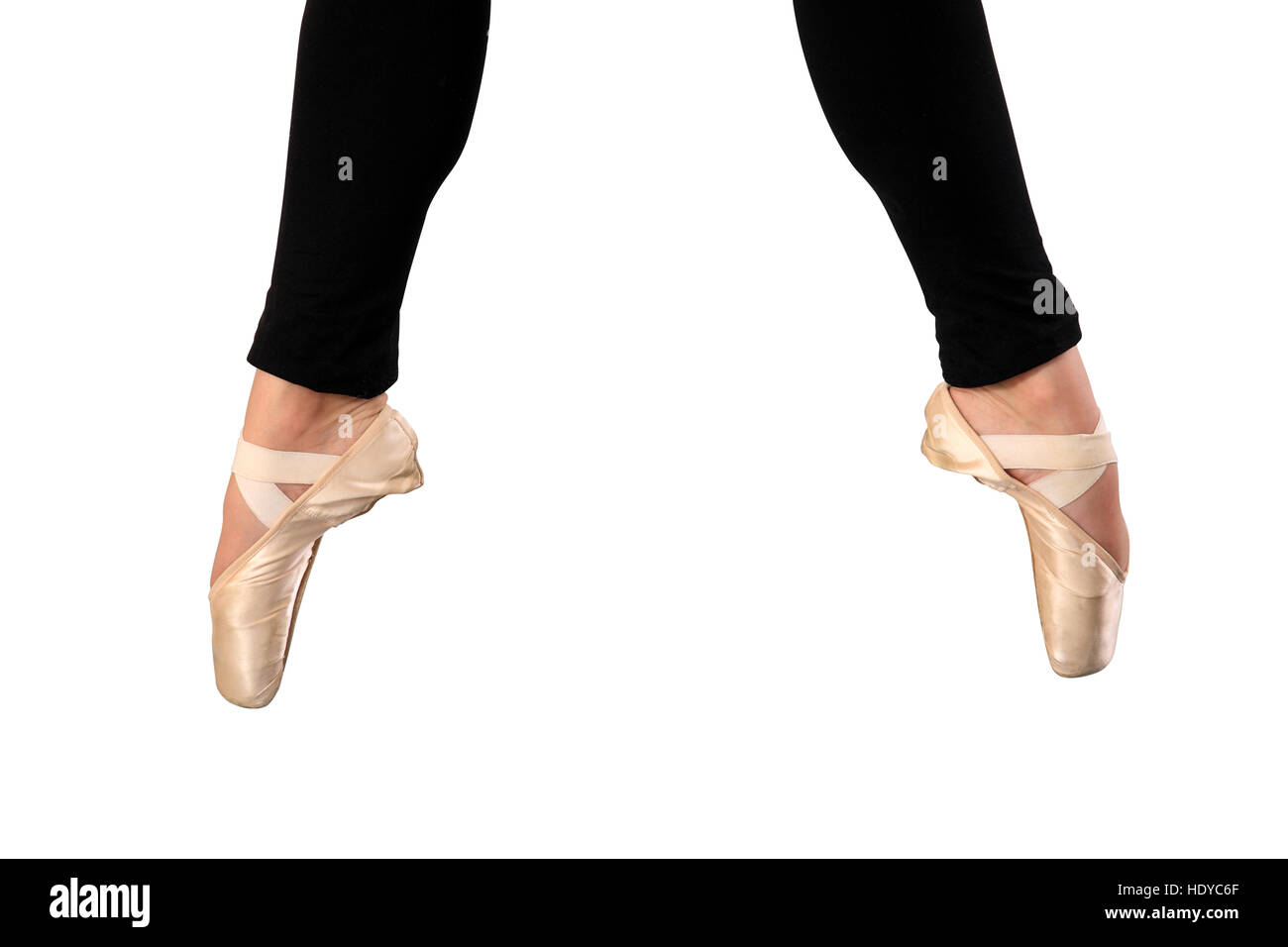 ballerina feet isolated on a white background Stock Photo