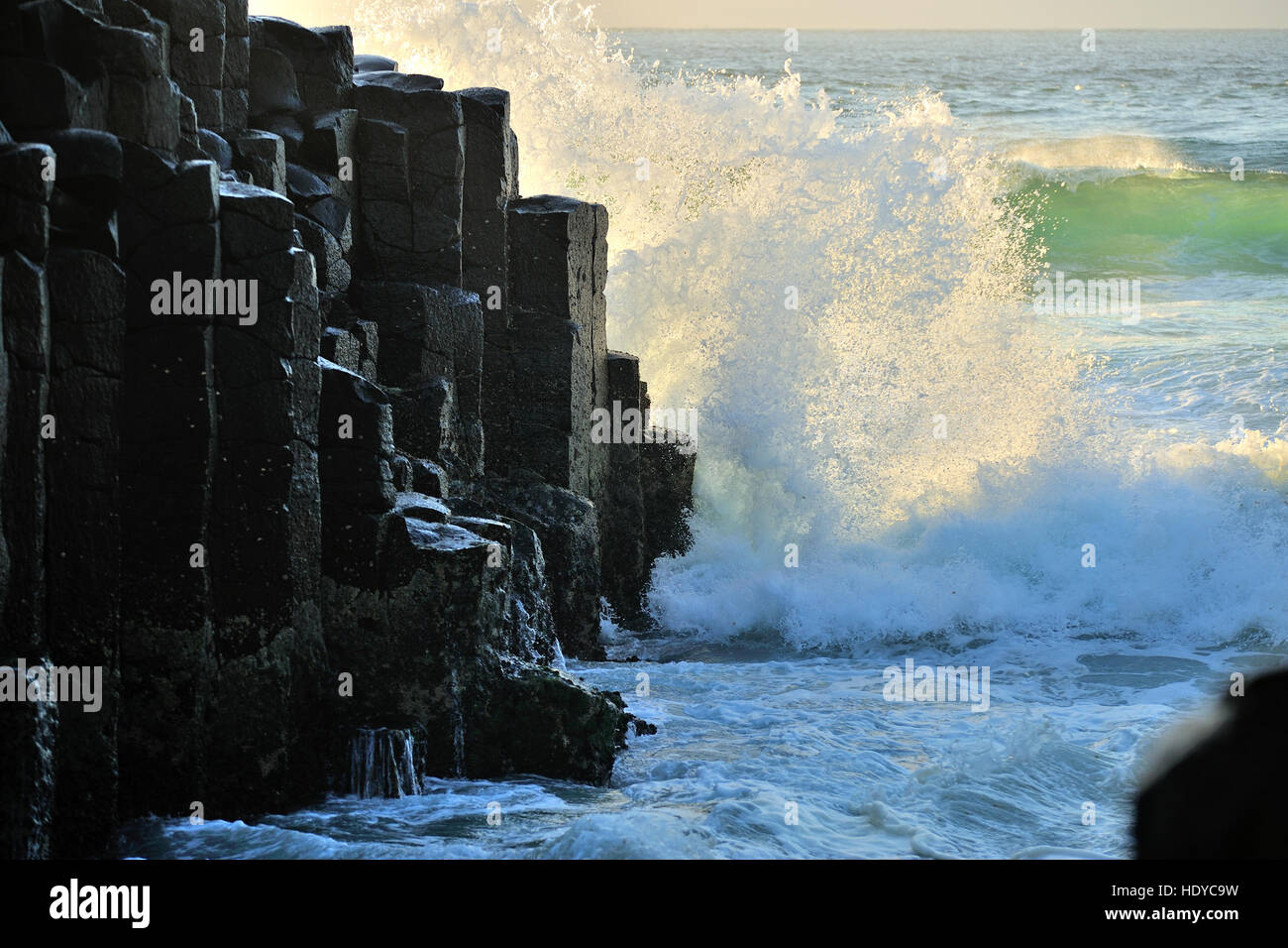 Strange granite rocks at Fingal Heads Stock Photo