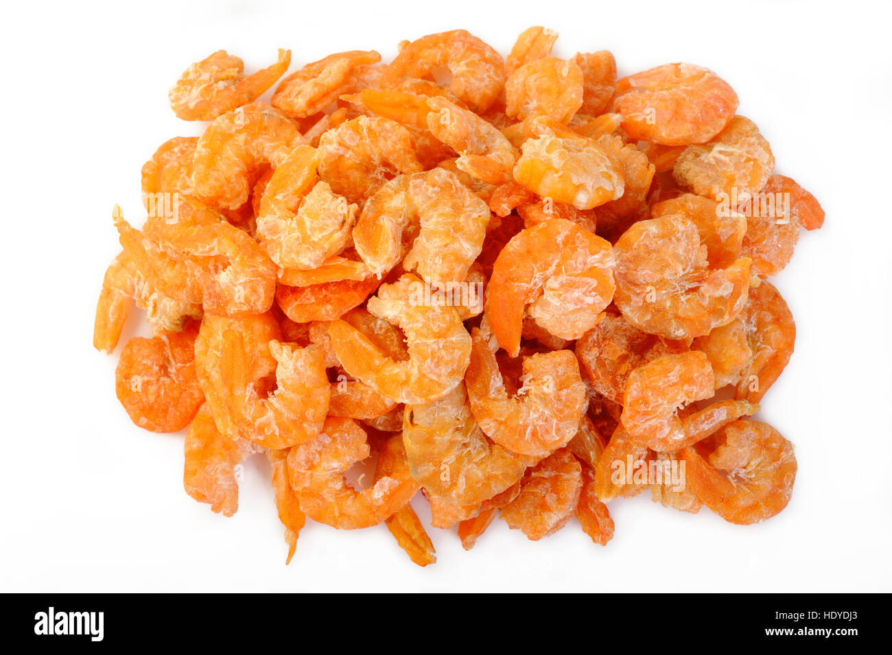 dried shrimp on white background Stock Photo Alamy