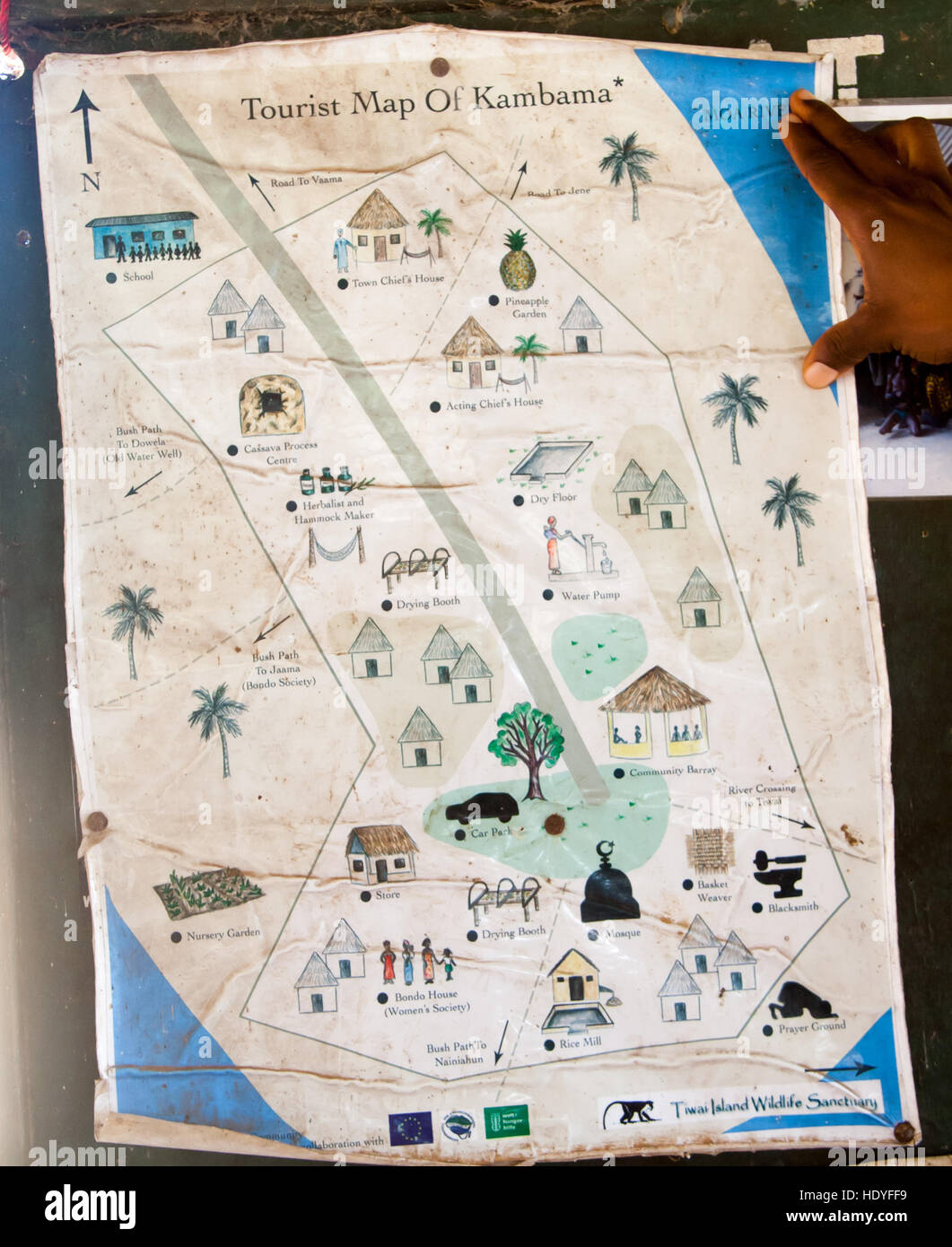 Map of Kambama, Sierra Leone Stock Photo