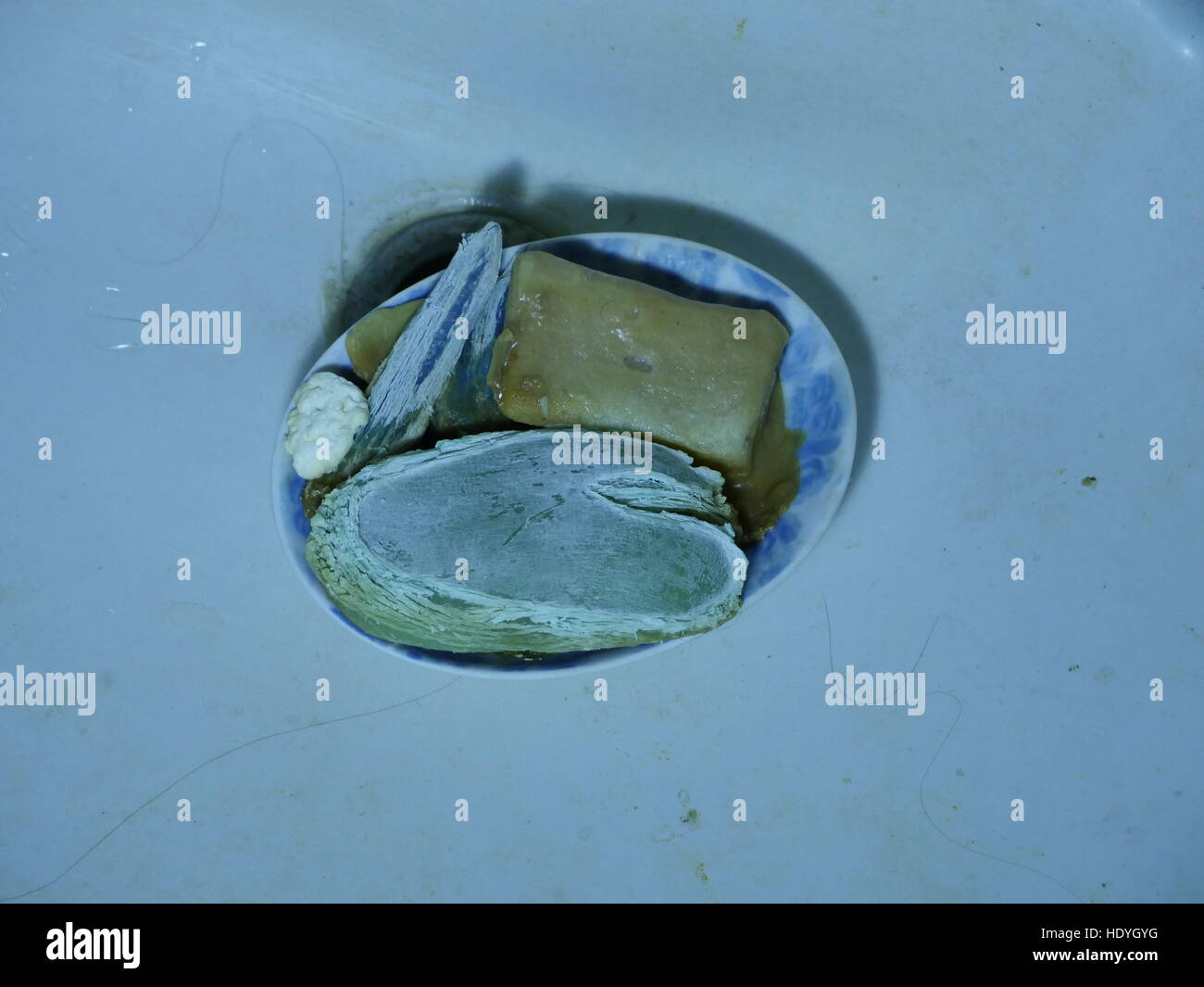 Dirty and old soaps in a dirty sink Stock Photo Alamy