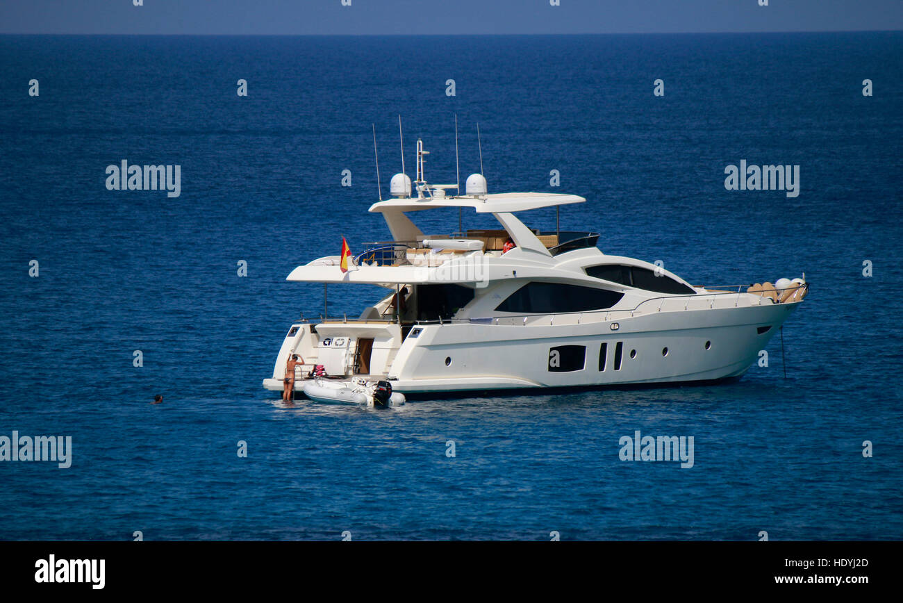 Yacht, Ibiza, Spanien. Stock Photo