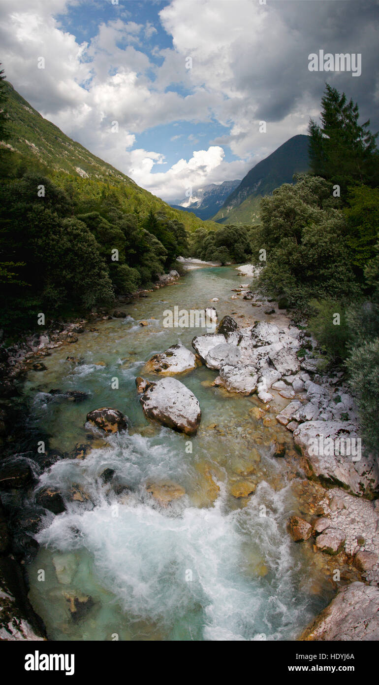 Panorama: Soca - Impressionen: julische Alpen/ Julic Alps, Slowenien. Stock Photo