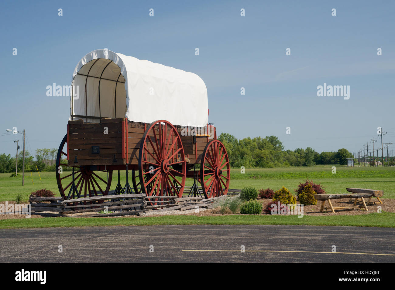 The Largest Covered Wagon in the World at Lincoln Parkway, Lincoln