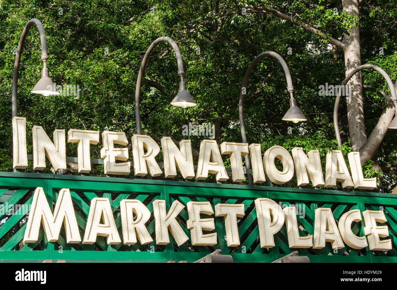 International Market Place, Waikiki, Honolulu, Oahu, Hawaii. Stock Photo