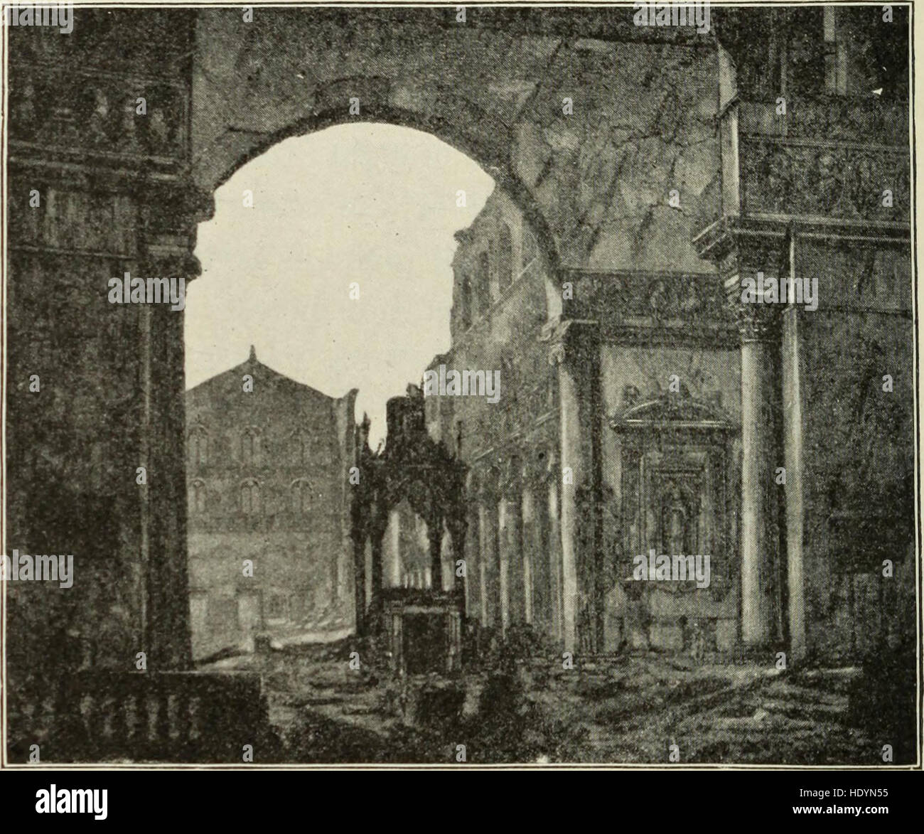 This 1901 work explores the decline and destruction of ancient Roman ...