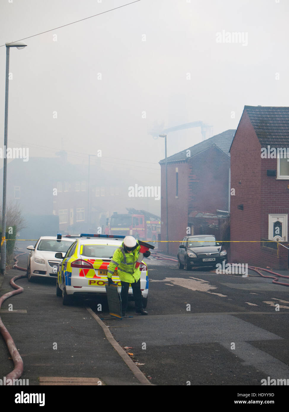 Oldham Lancashire, UK. 15th Dec, 2016. Huge fire was attended by the
