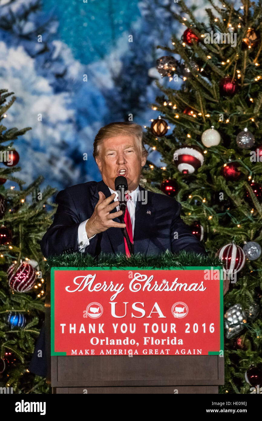 Orlando, Florida, USA. 16th Dec, 2016. President Elect Donald Trump ...