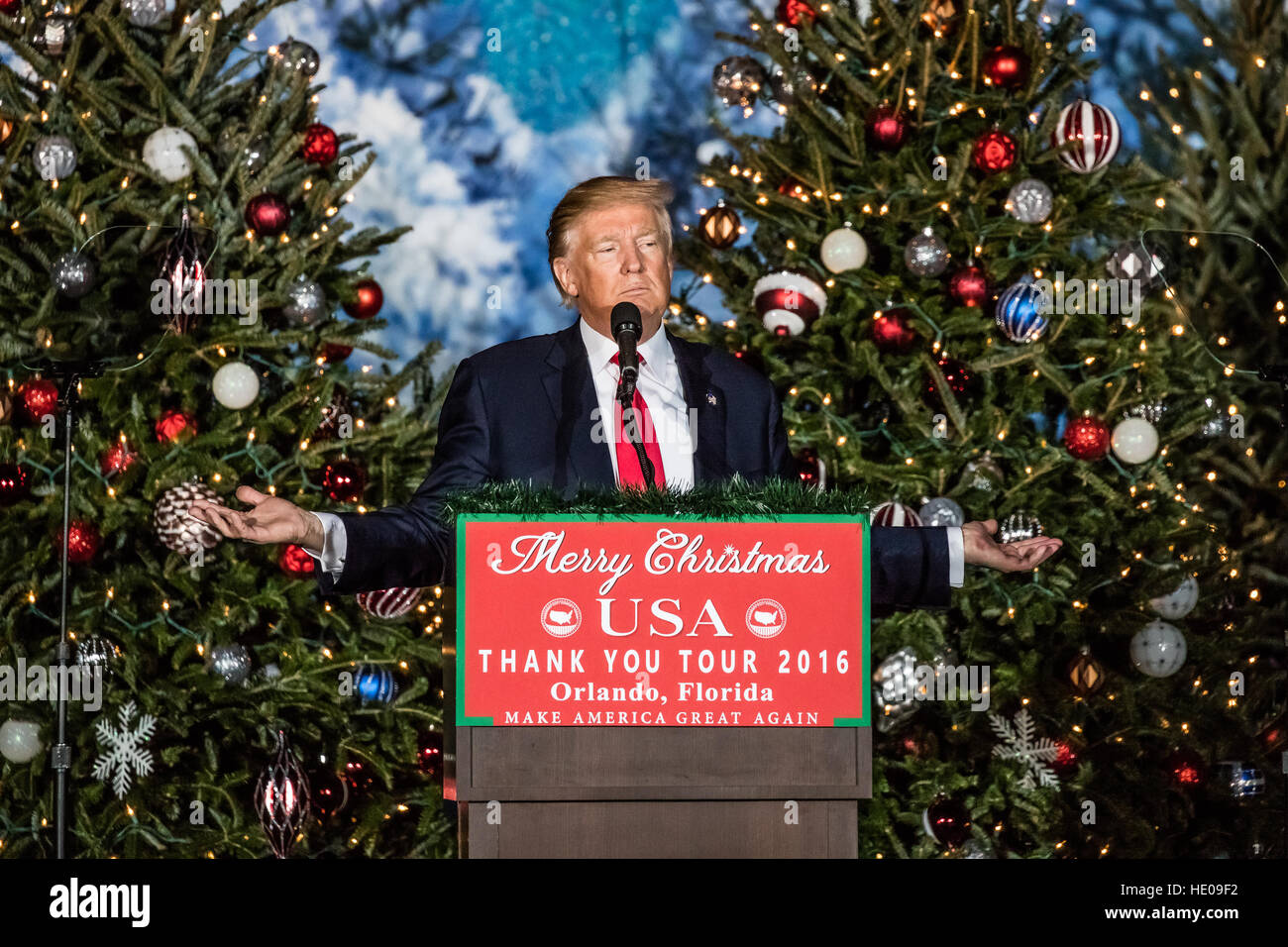 Orlando, Florida, USA. 16th Dec, 2016. President Elect Donald Trump ...
