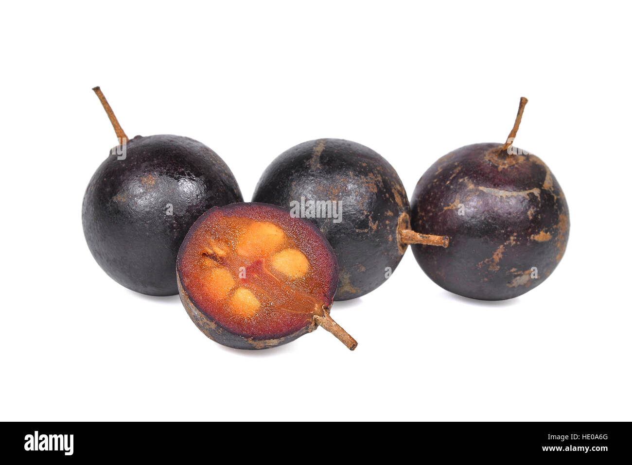 Flacourtia indica fruit isolated on white Stock Photo