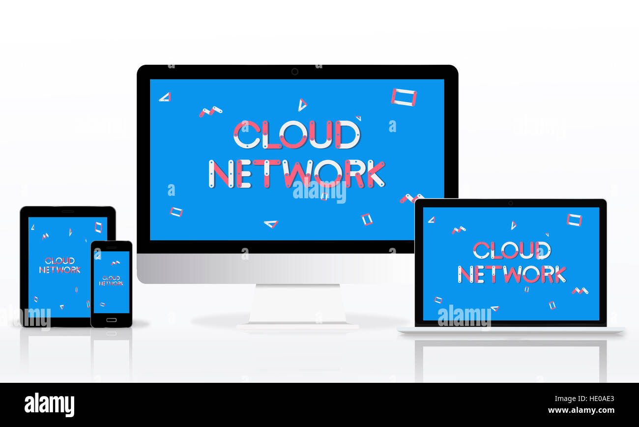 Cloud Network Data Digital Storage Technology Concept Stock Photo