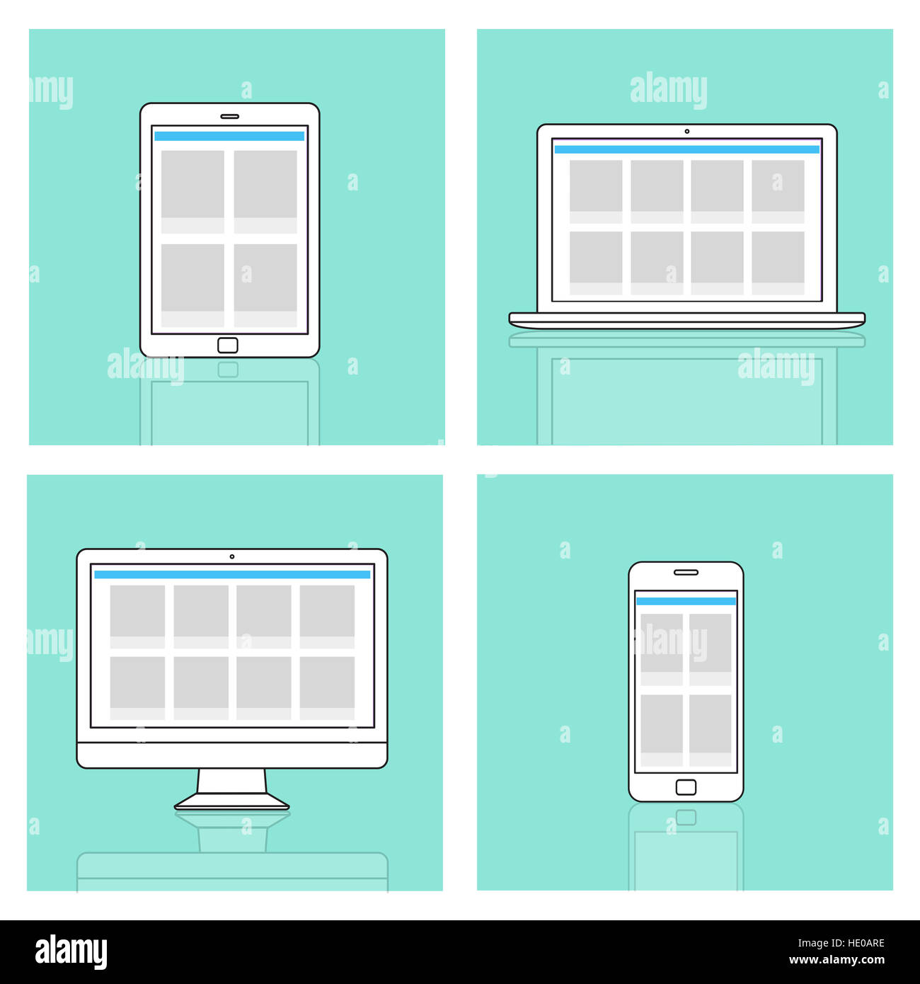 Web Design Template Copy Space Concept Stock Photo - Alamy