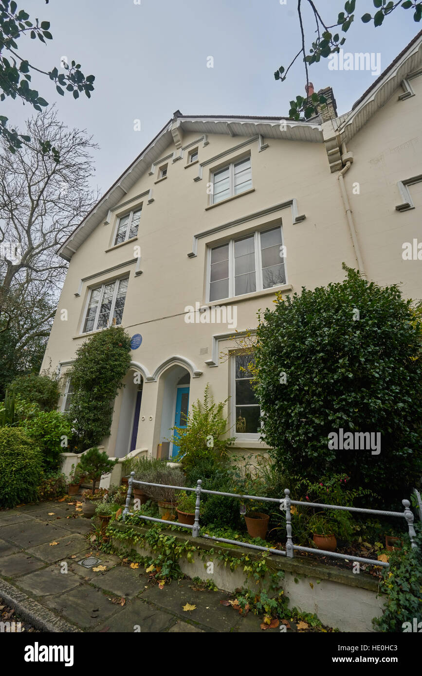 Rabindranath Tagore House in The Vale of Health. Hampstead. Stock Photo