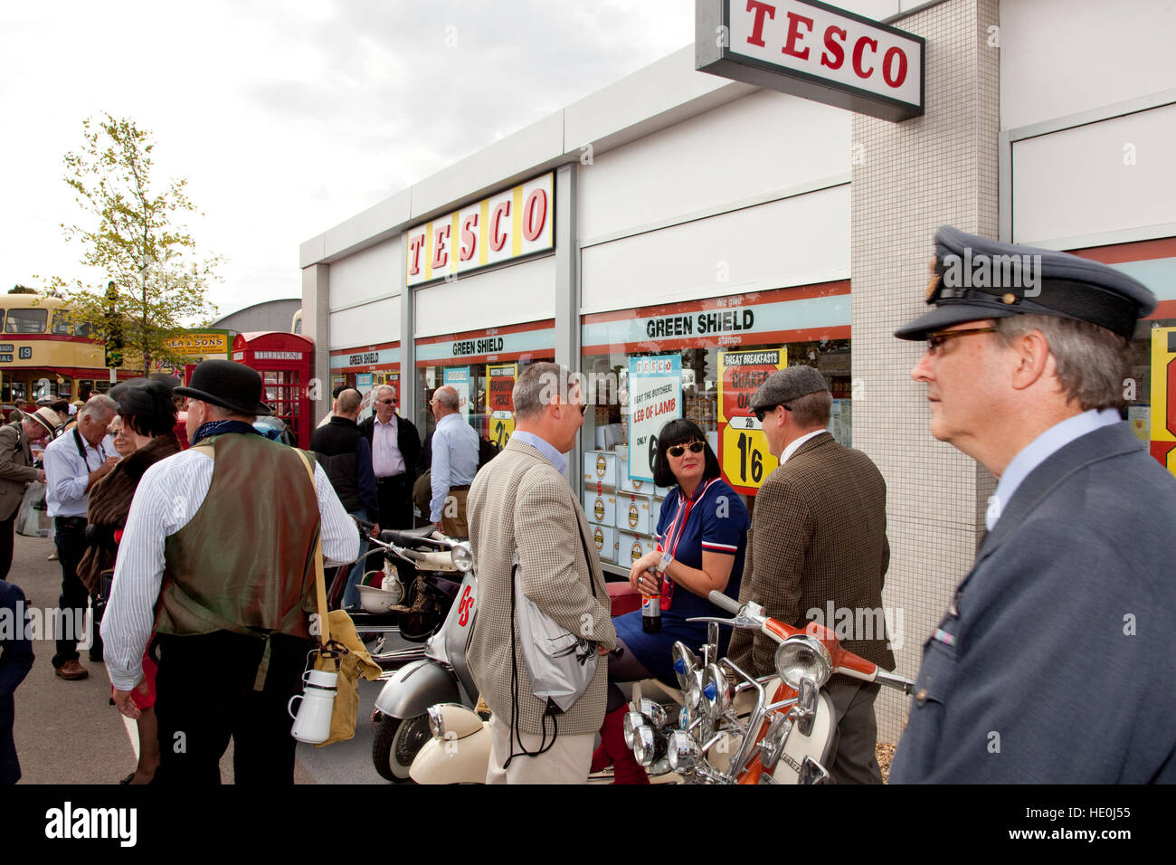 Goodwood Revival Tesco pop-up store Stock Photo