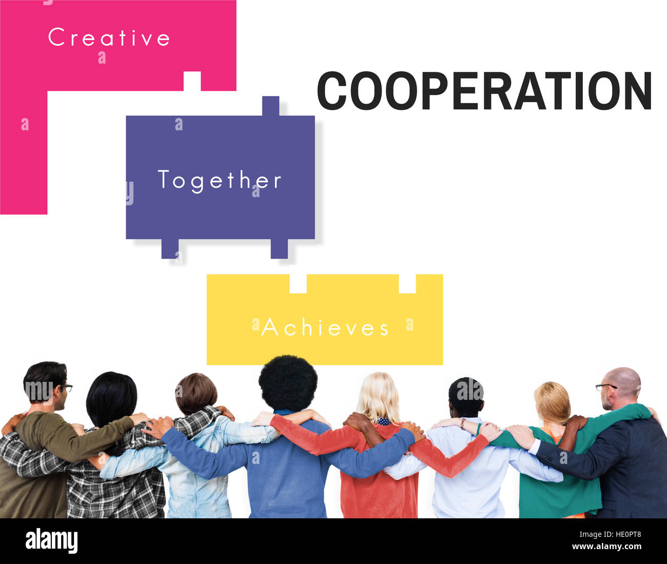 Achievement Teamwork Creative Together Collaboration Graphic Concept ...