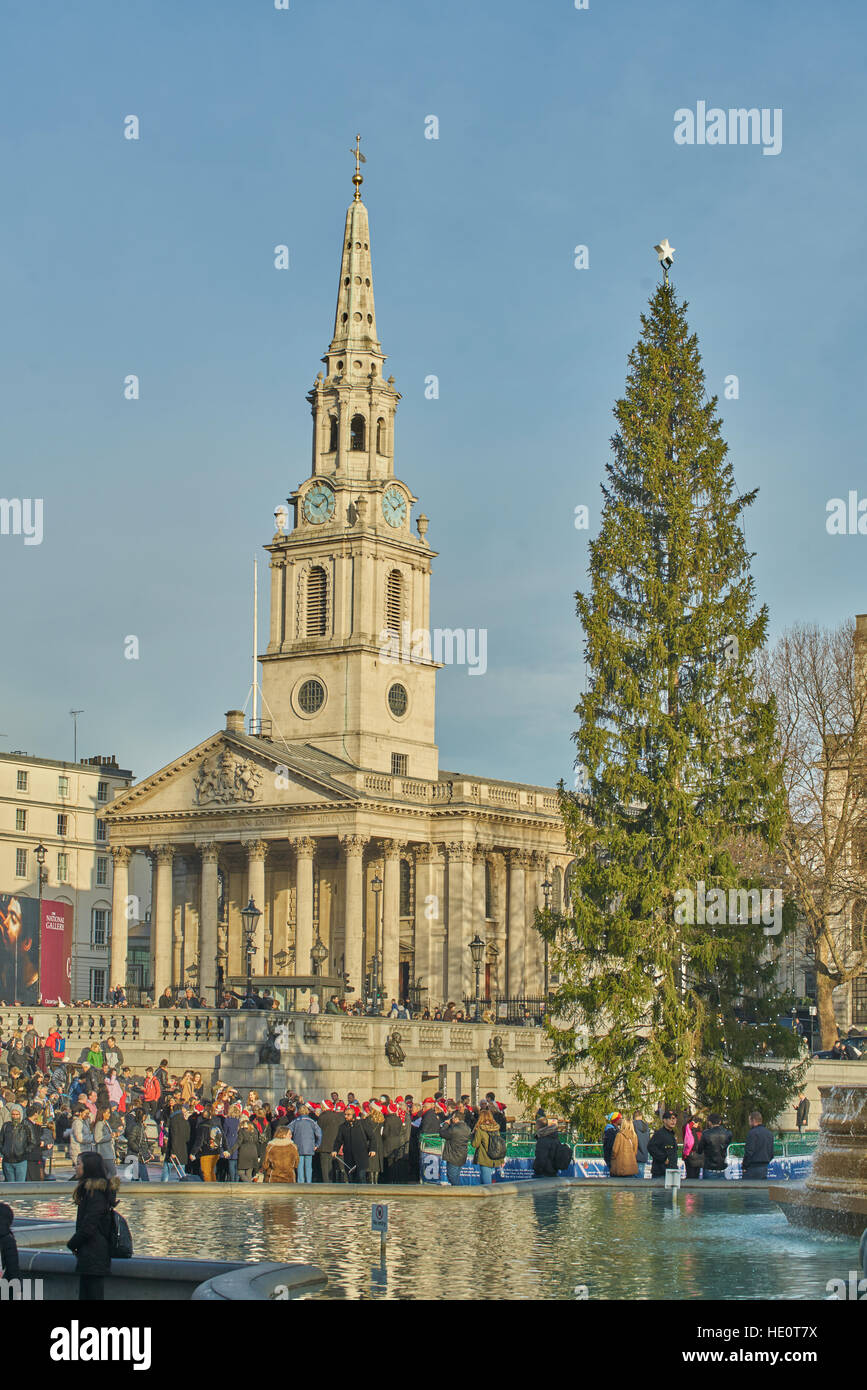 St Martin in the fields, Christmas. Stock Photo