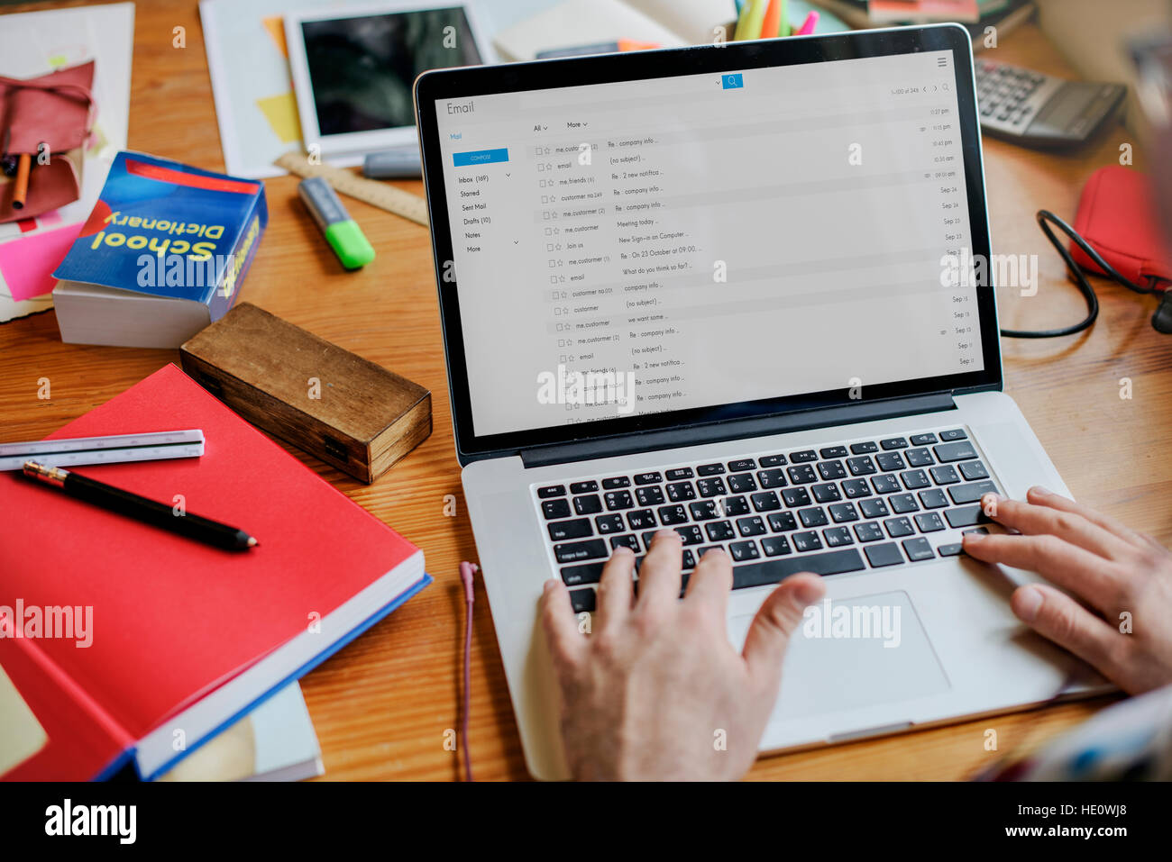 Email Correspondence Wireless Communication Concept Stock Photo Alamy