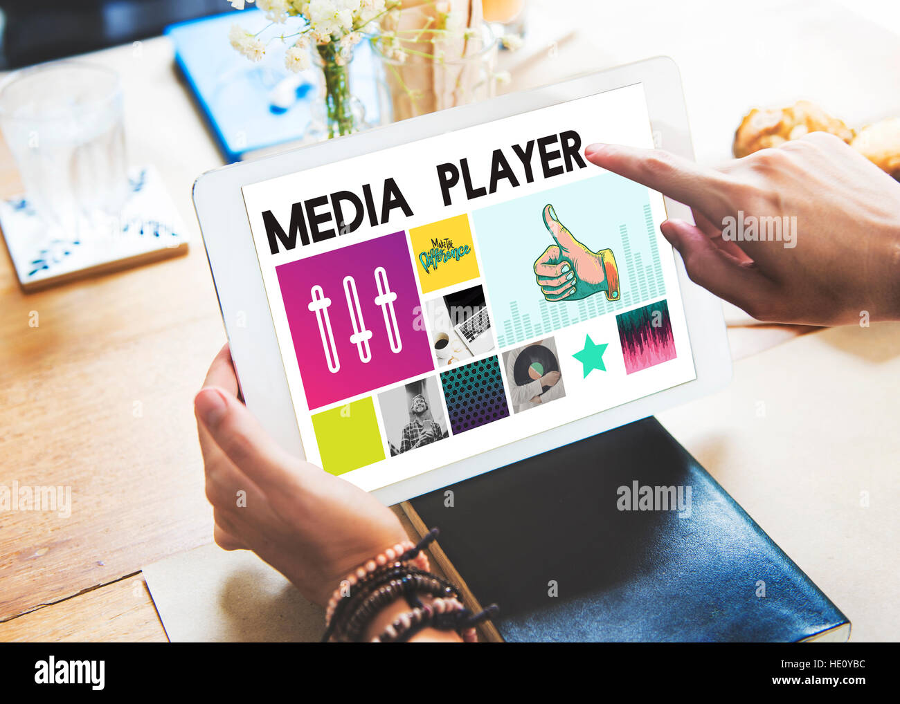 Media Player Audio Entertainment Streaming Concept Stock Photo Alamy