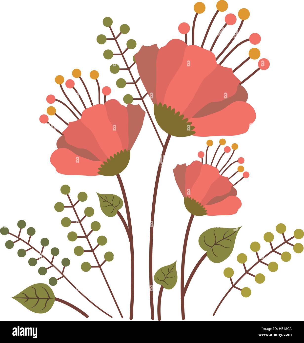 Isolated flowers decoration design Stock Vector Image & Art - Alamy