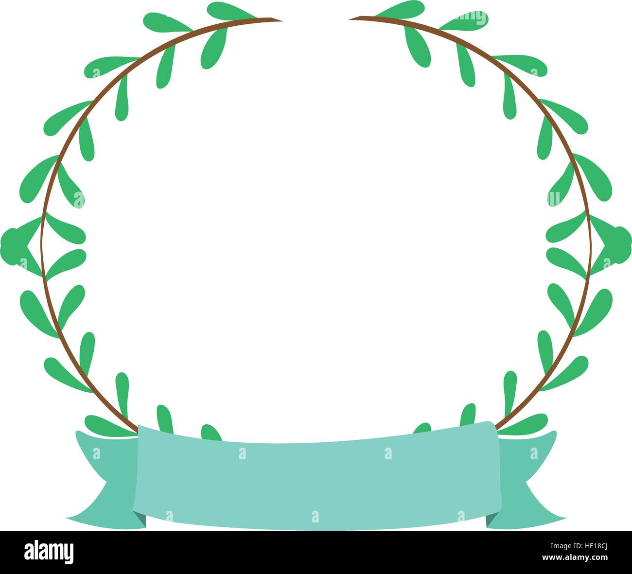 Isolated leaves wreath design Stock Vector Image & Art - Alamy