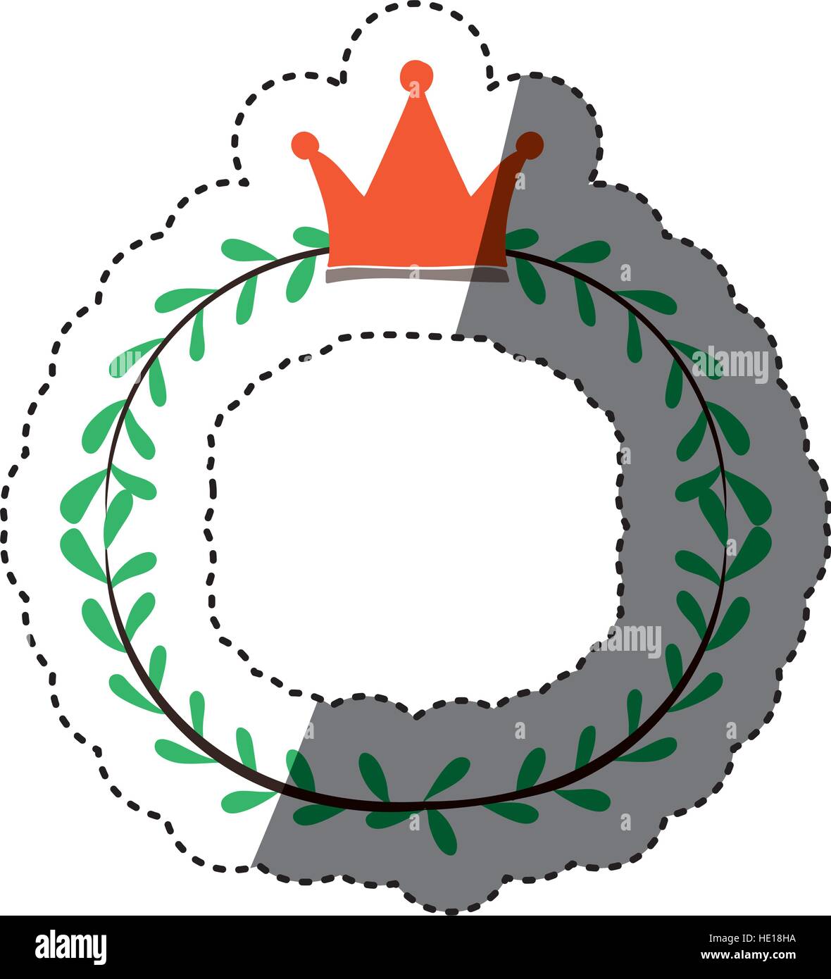 Isolated leaves wreath design Stock Vector Image & Art - Alamy