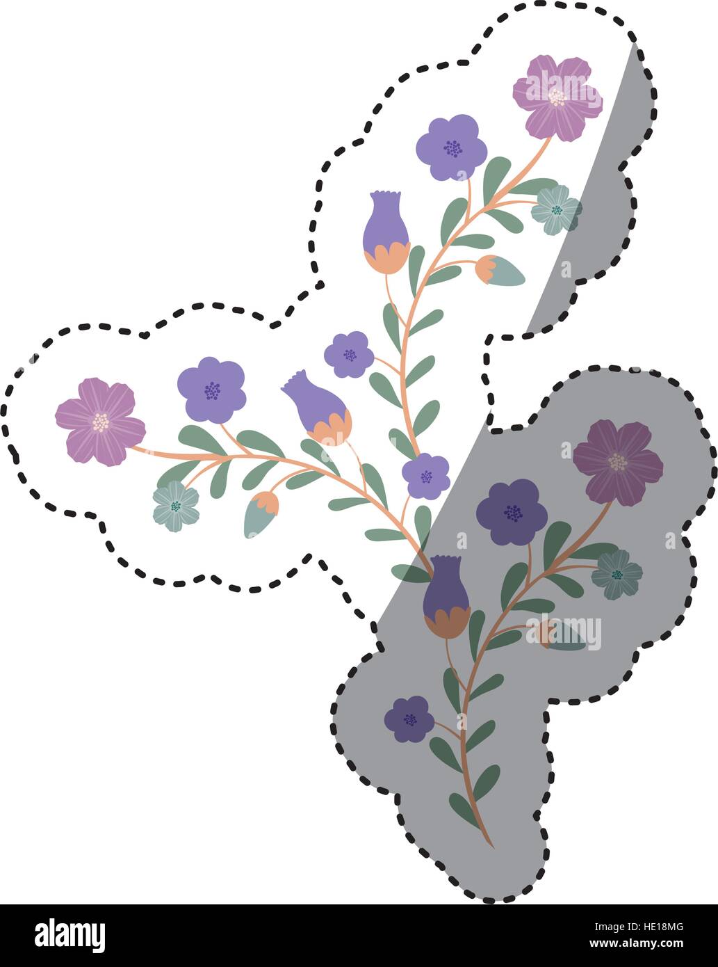 Isolated flowers decoration design Stock Vector Image & Art - Alamy
