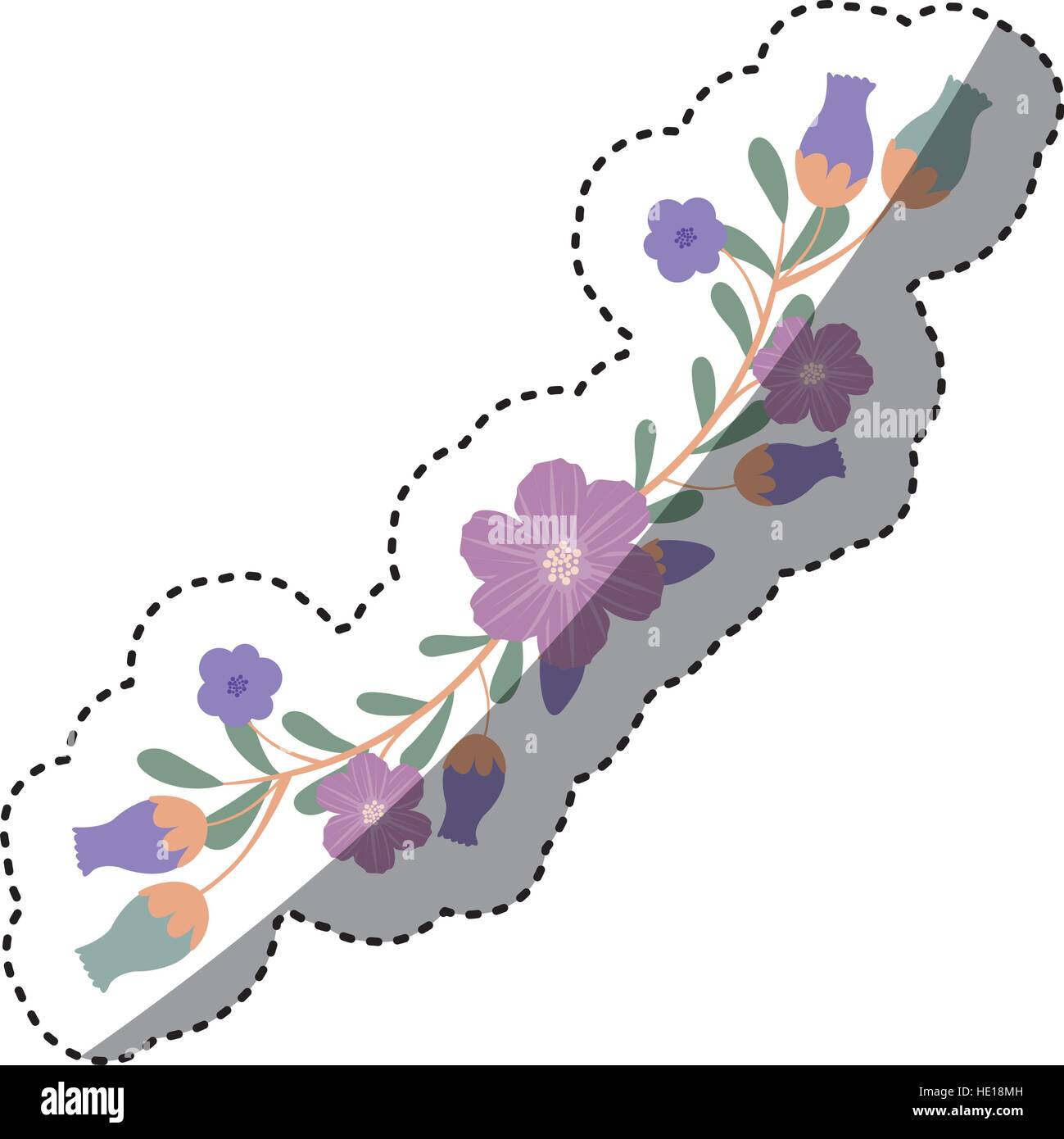 Isolated flowers decoration design Stock Vector Image & Art - Alamy