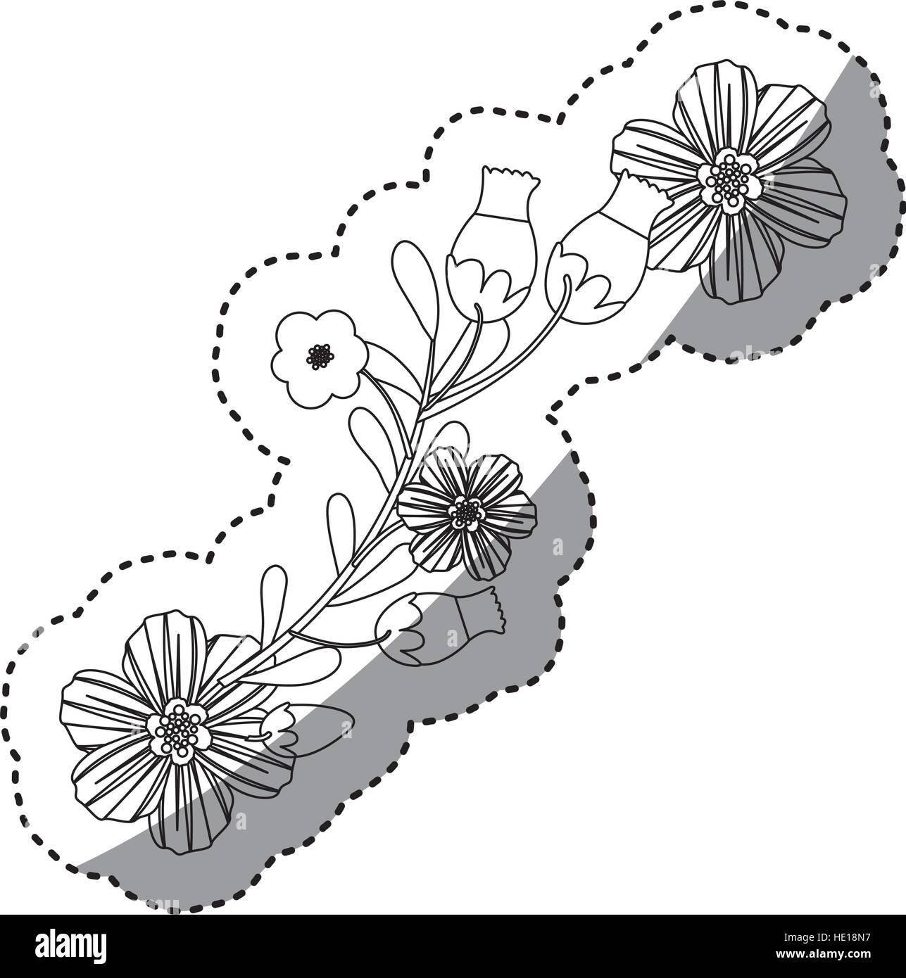 Isolated flowers decoration design Stock Vector Image & Art - Alamy